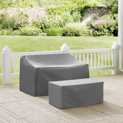 Crosley Furniture - 2 Piece Furniture Cover Set Gray - Loveseat, Coffee Table - MO75001-GY veiw 4