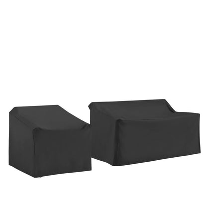 Crosley Furniture - 2Pc Outdoor Furniture Cover Set - Chair & Loveseat - MO75030-BK view 1