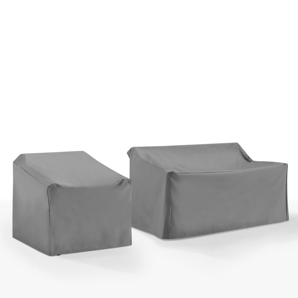 Crosley Furniture - 2Pc Outdoor Furniture Cover Set - Chair & Loveseat - MO75030-GY view 1