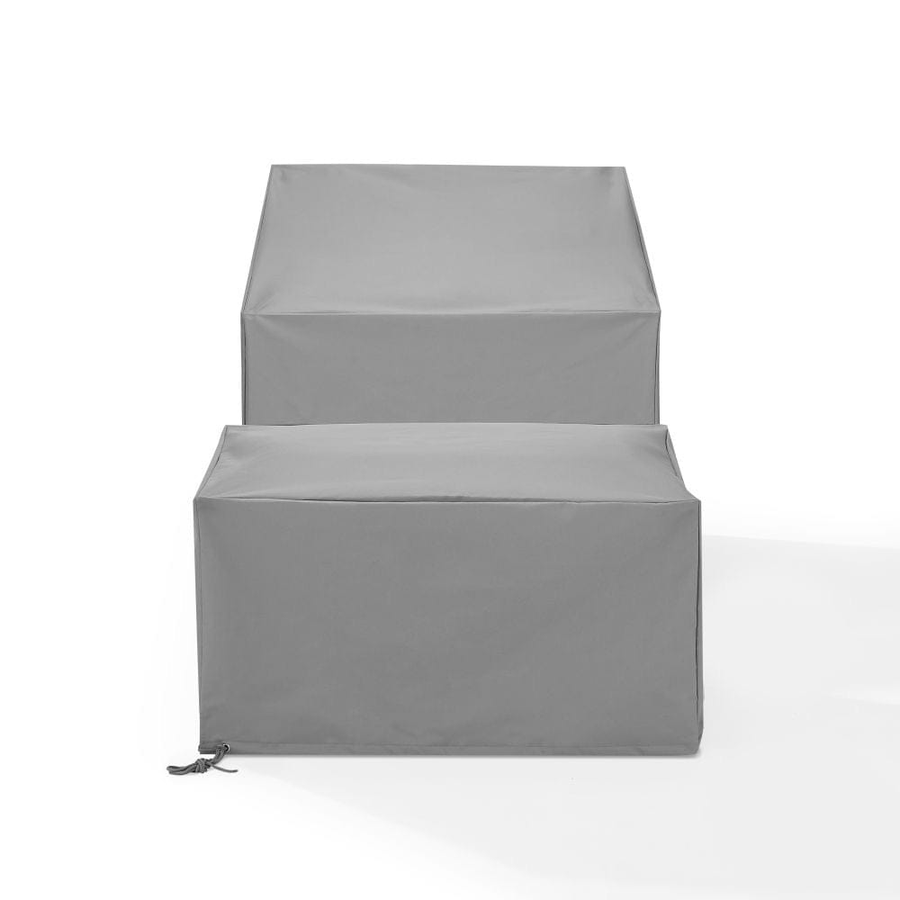 Crosley Furniture - 2Pc Outdoor Furniture Cover Set - Chair & Square Table/Ottoman - MO75050-GY view 2
