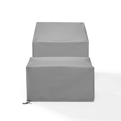 Crosley Furniture - 2Pc Outdoor Furniture Cover Set - Chair & Square Table/Ottoman - MO75050-GY view 2