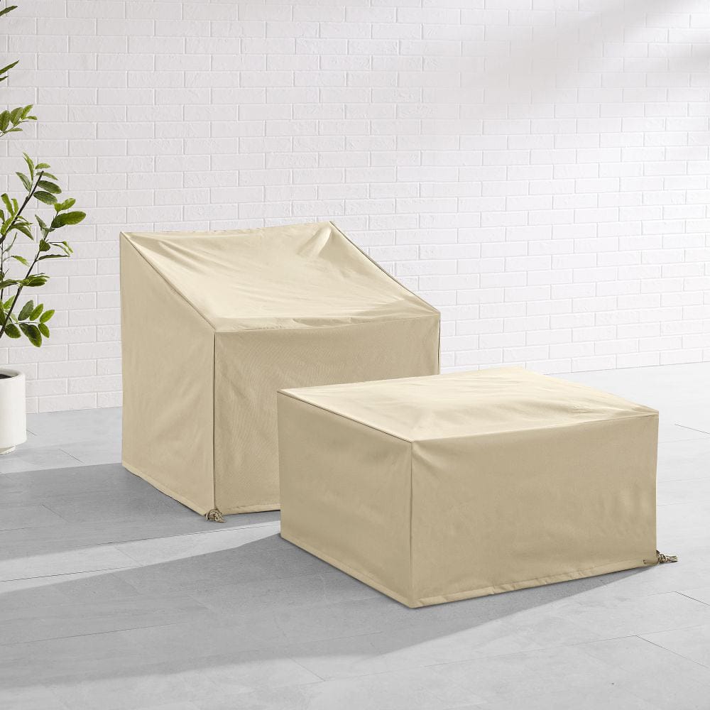Crosley Furniture - 2Pc Outdoor Furniture Cover Set - Chair & Square Table/Ottoman - MO75050-TA view 6