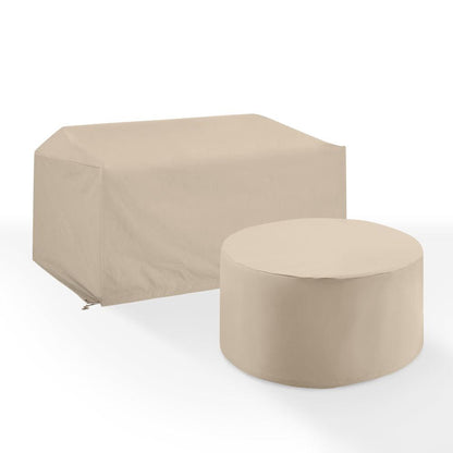 Crosley Furniture - 2Pc Outdoor Furniture Cover Set - Loveseat & Round Table - MO75028-TA view 1