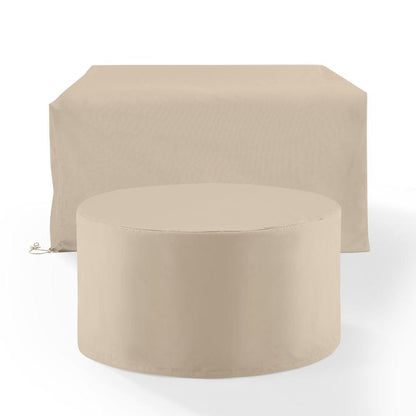 Crosley Furniture - 2Pc Outdoor Furniture Cover Set - Loveseat & Round Table - MO75028-TA view 2