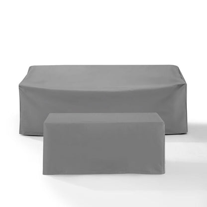 Crosley Furniture - 2Pc Outdoor Furniture Cover Set - Sofa & Coffee Table - MO75040-GY view 2