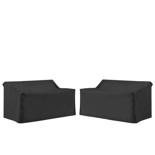 Crosley Furniture - 2Pc Outdoor Loveseat Furniture Cover Set - 2 Loveseats - MO75033-BK view 1