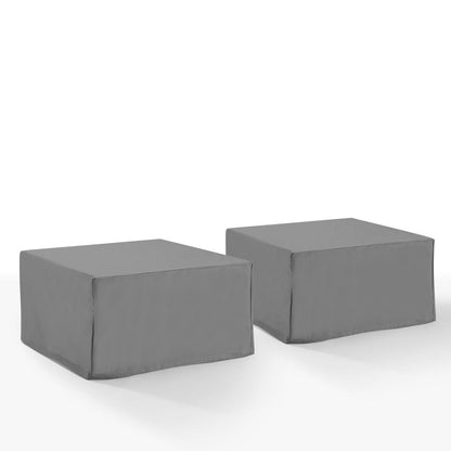 Crosley Furniture - 2Pc Square Table And Ottoman Furniture Cover Set - 2 Square Table/Ottoman - MO75049-GY view 1