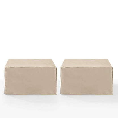 Crosley Furniture - 2Pc Square Table And Ottoman Furniture Cover Set - 2 Square Table/Ottoman - MO75049-TA view 2