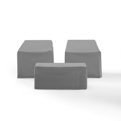 Crosley Furniture - 3 Piece Furniture Cover Set Gray - 2 Chairs, Coffee Table - MO75005-GY veiw 1