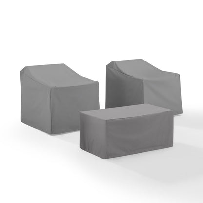 Crosley Furniture - 3 Piece Furniture Cover Set Gray - 2 Chairs, Coffee Table - MO75005-GY veiw 2