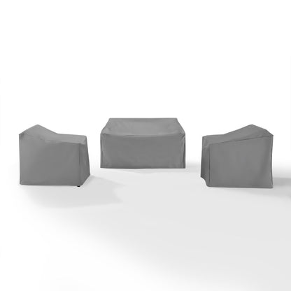 Crosley Furniture - 3 Piece Furniture Cover Set Gray - Loveseat, 2 Chairs - MO75004-GY veiw 1