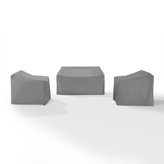 Crosley Furniture - 3 Piece Furniture Cover Set Gray - Loveseat, 2 Chairs - MO75004-GY veiw 1