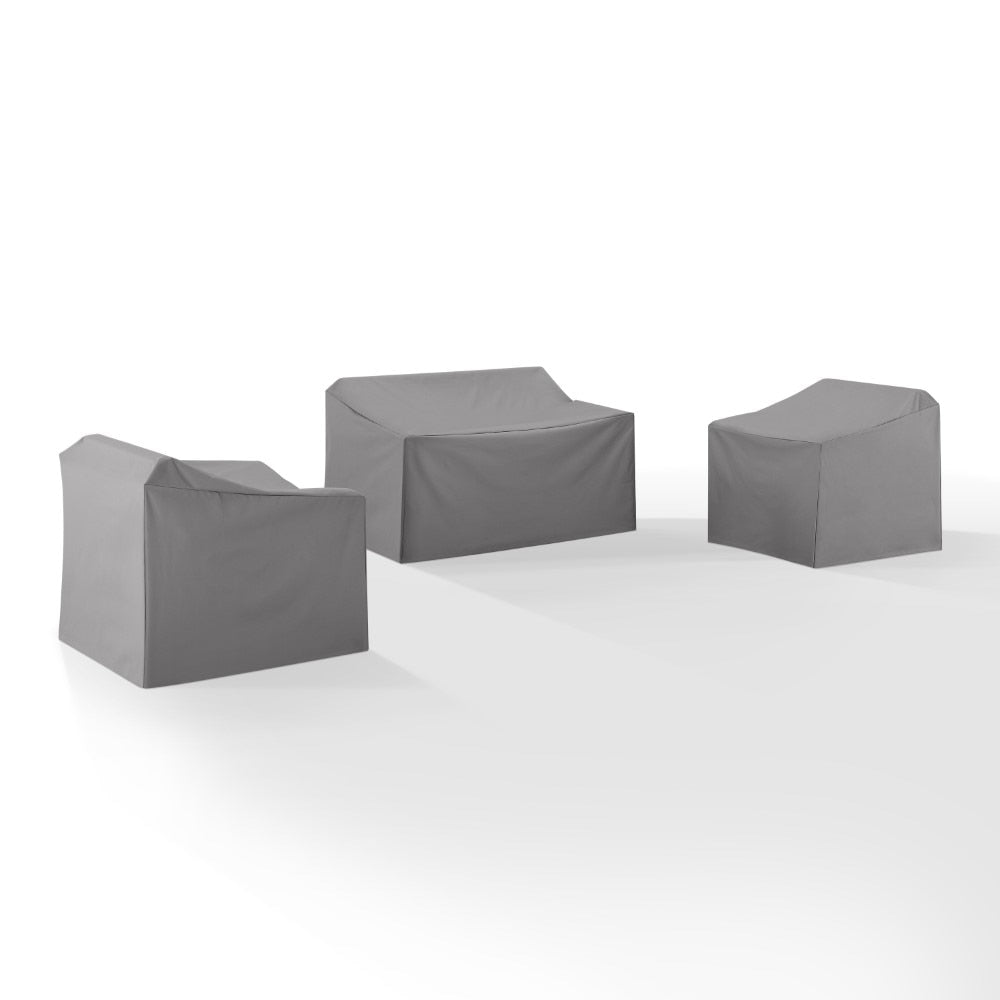 Crosley Furniture - 3 Piece Furniture Cover Set Gray - Loveseat, 2 Chairs - MO75004-GY veiw 2