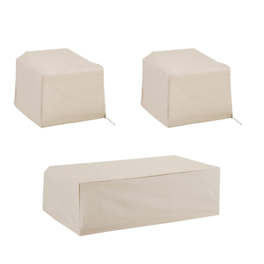 Crosley Furniture - 3 Piece Furniture Cover Set Tan - 2 Chairs, Coffee Table - MO75005-TA veiw 1