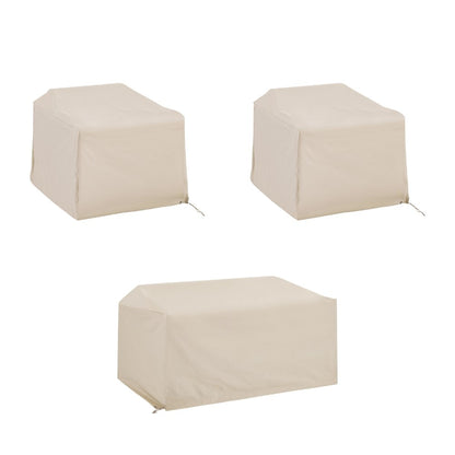 Crosley Furniture - 3 Piece Furniture Cover Set Tan - Loveseat, 2 Chairs - MO75004-TA veiw 1