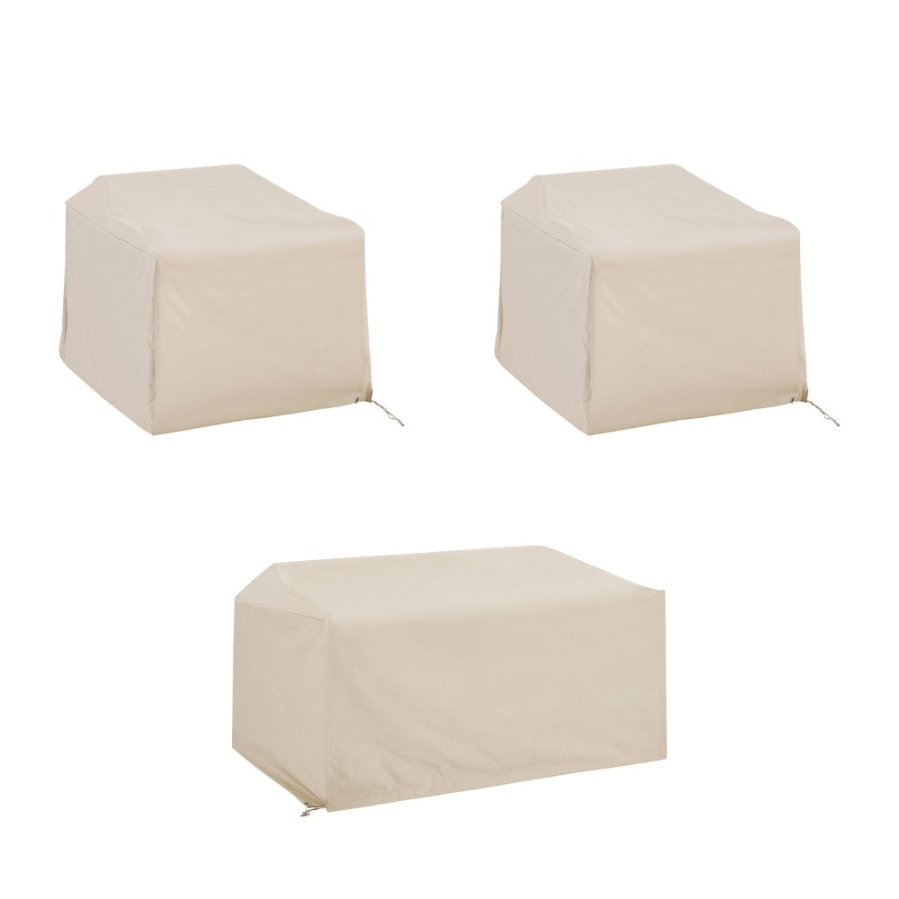 Crosley Furniture - 3 Piece Furniture Cover Set Tan - Loveseat, 2 Chairs - MO75004-TA veiw 2