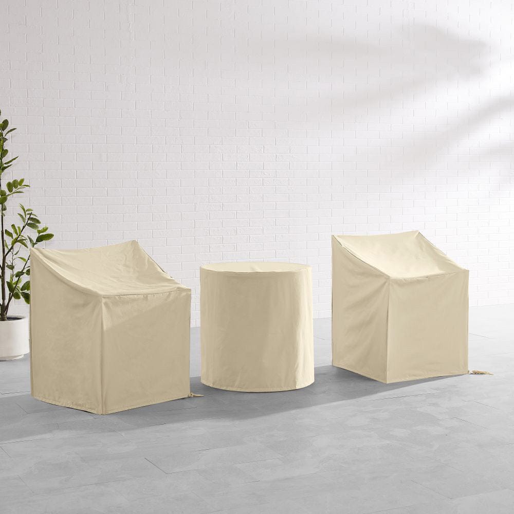 Crosley Furniture - 3Pc Outdoor Bistro Furniture Cover Set - 2 Dining Arm Chairs & 1 Bistro Table - MO75017-TA view 6