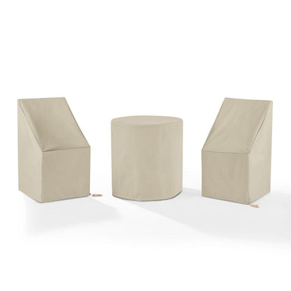 Crosley Furniture - 3Pc Outdoor Bistro Furniture Cover Set - 2 Dining Side Chairs & 1 Bistro Table - MO75018-TA view 2