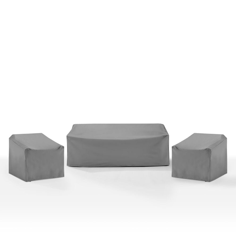 Crosley Furniture - 3Pc Outdoor Furniture Cover Set - 2 Chairs & 1 Sofa - MO75041-GY view 1