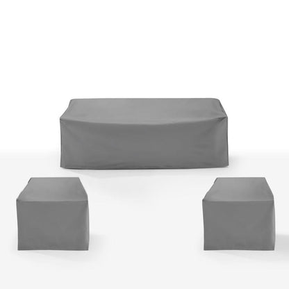 Crosley Furniture - 3Pc Outdoor Furniture Cover Set - 2 Chairs & 1 Sofa - MO75041-GY view 2