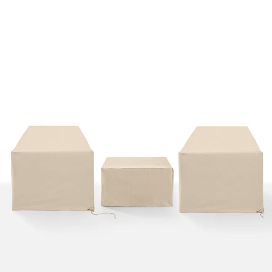 Crosley Furniture - 3Pc Outdoor Furniture Cover Set - 2 Chairs & 1 Square Table/Ottoman - MO75025-TA view 2