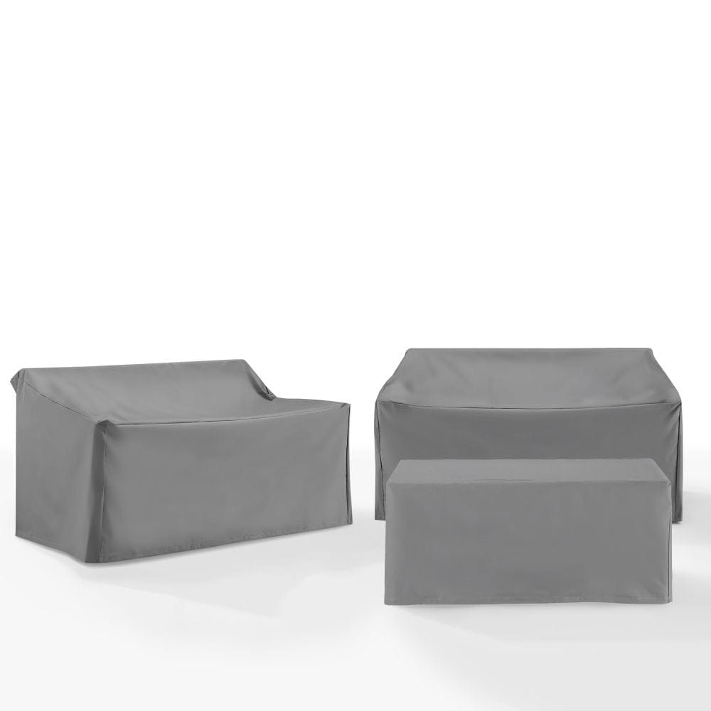 Crosley Furniture - 3Pc Outdoor Furniture Cover Set - 2 Loveseats & 1 Coffee Table - MO75034-GY view 1