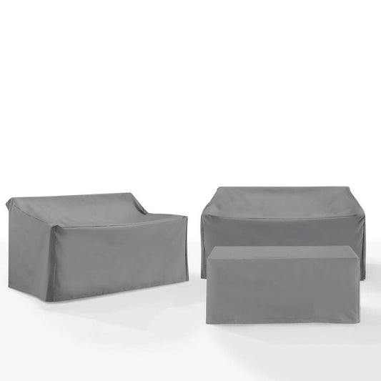 Crosley Furniture - 3Pc Outdoor Furniture Cover Set - 2 Loveseats & 1 Coffee Table - MO75034-GY view 1