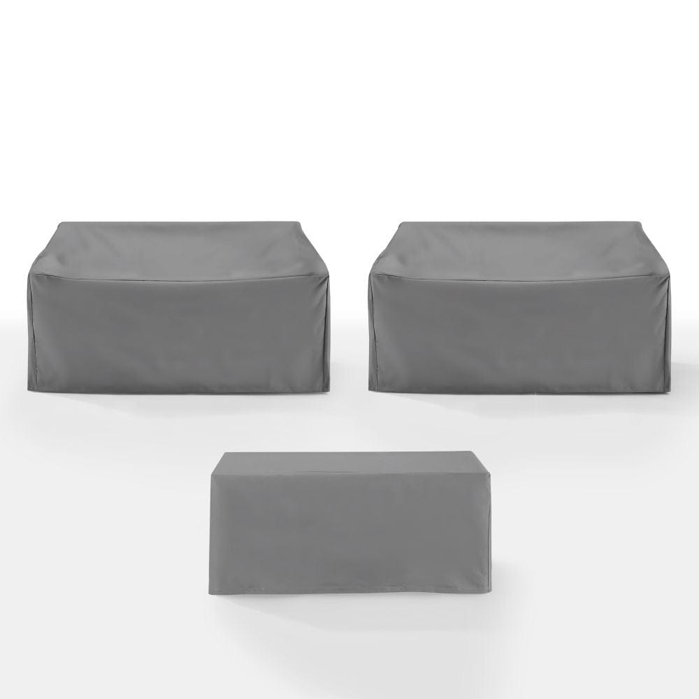 Crosley Furniture - 3Pc Outdoor Furniture Cover Set - 2 Loveseats & 1 Coffee Table - MO75034-GY view 3