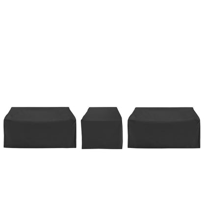 Crosley Furniture - 3Pc Outdoor Sectional Furniture Cover Set - 2 Loveseats & 1 Chair - MO75035-BK view 2