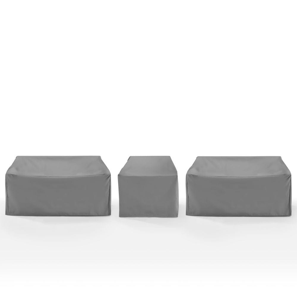 Crosley Furniture - 3Pc Outdoor Sectional Furniture Cover Set - 2 Loveseats & 1 Chair - MO75035-GY view 2
