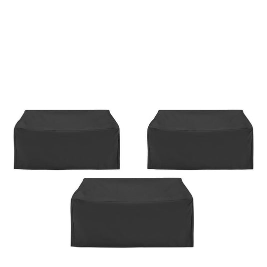 Crosley Furniture - 3Pc Outdoor Sectional Furniture Cover Set - 3 Loveseats - MO75045-BK view 2