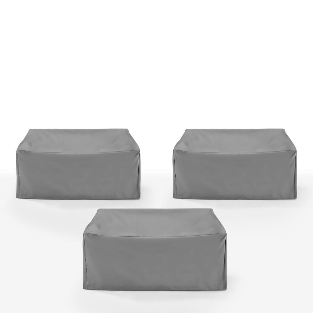 Crosley Furniture - 3Pc Outdoor Sectional Furniture Cover Set - 3 Loveseats - MO75045-GY view 2