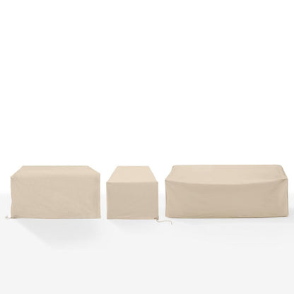 Crosley Furniture - 3Pc Outdoor Sectional Furniture Cover Set - Chair, Loveseat, & Sofa - MO75047-TA view 2
