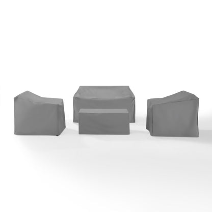 Crosley Furniture - 4 Piece Furniture Cover Set Gray - Loveseat, 2 Chairs, Coffee - MO75000-GY view 1