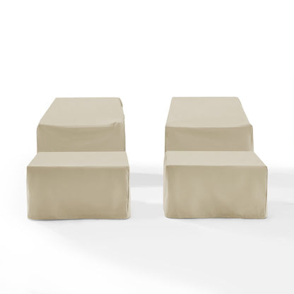 Crosley Furniture - 4 Piece Furniture Cover Set Tan - 2 Arm Chairs, 2 Ottomans - MO75009-TA view 1