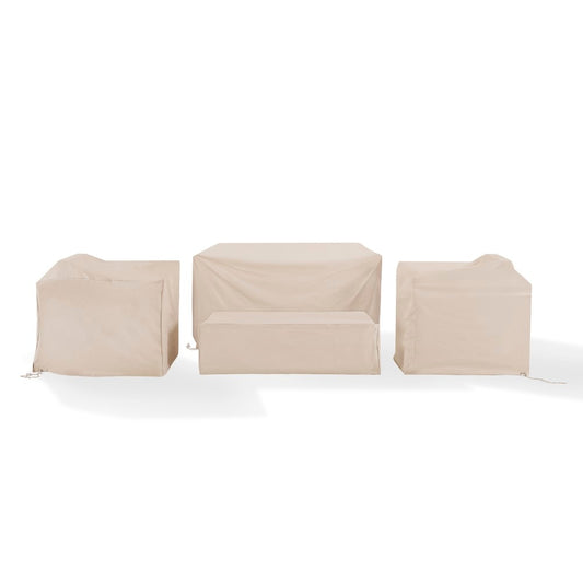 Crosley Furniture - 4 Piece Furniture Cover Set Tan - Loveseat, 2 Chairs, Coffee - MO75000-TA veiw 1