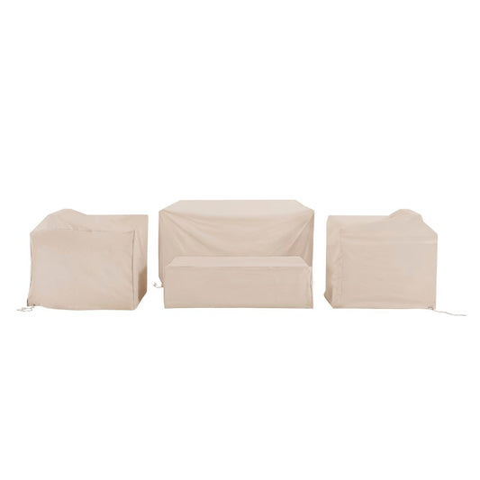 Crosley Furniture - 4 Piece Furniture Cover Set Tan - Loveseat, 2 Chairs, Coffee - MO75000-TA veiw 2