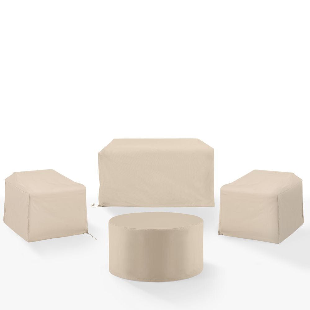 Crosley Furniture - 4Pc Outdoor Furniture Cover Set - 2 Chairs, 1 Loveseat, & 1 Round Table - MO75029-TA view 1