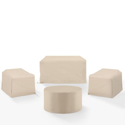 Crosley Furniture - 4Pc Outdoor Furniture Cover Set - 2 Chairs, 1 Loveseat, & 1 Round Table - MO75029-TA view 1