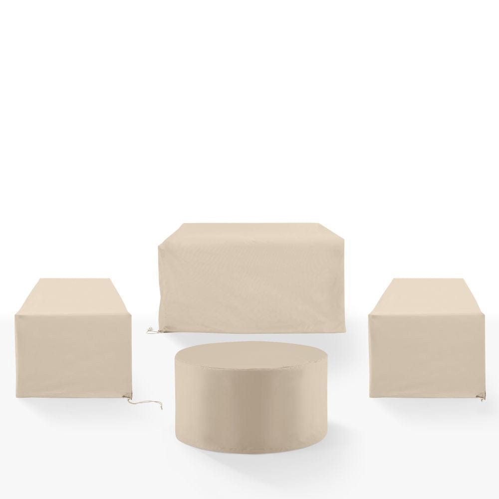 Crosley Furniture - 4Pc Outdoor Furniture Cover Set - 2 Chairs, 1 Loveseat, & 1 Round Table - MO75029-TA view 2