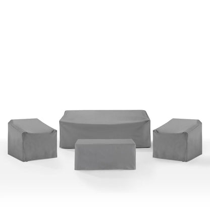 Crosley Furniture - 4Pc Outdoor Furniture Cover Set - 2 Chairs, 1 Sofa, & 1 Coffee Table - MO75043-GY view 1