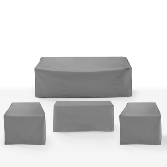 Crosley Furniture - 4Pc Outdoor Furniture Cover Set - 2 Chairs, 1 Sofa, & 1 Coffee Table - MO75043-GY view 2