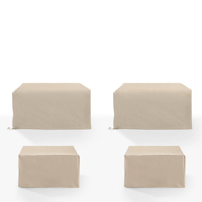 Crosley Furniture - 4Pc Outdoor Sectional Furniture Cover Set - 2 Loveseat & 2 Square Table/Ottoman - MO75053-TA view 2