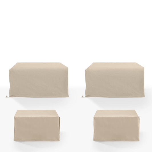 Crosley Furniture - 4Pc Outdoor Sectional Furniture Cover Set - 2 Loveseat & 2 Square Table/Ottoman - MO75053-TA view 2