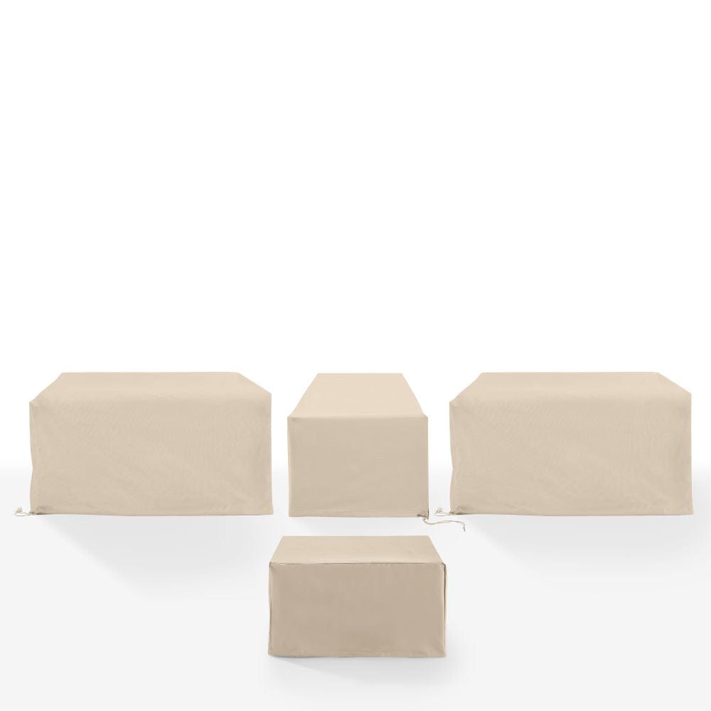 Crosley Furniture - 4Pc Outdoor Sectional Furniture Cover Set - 2 Loveseats, 1 Chair, & 1 Square Table/Ottoman - MO75037-TA view 1