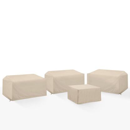 Crosley Furniture - 4Pc Outdoor Sectional Furniture Cover Set - 3 Loveseats & 1 Square Table/Ottoman - MO75046-TA view 1