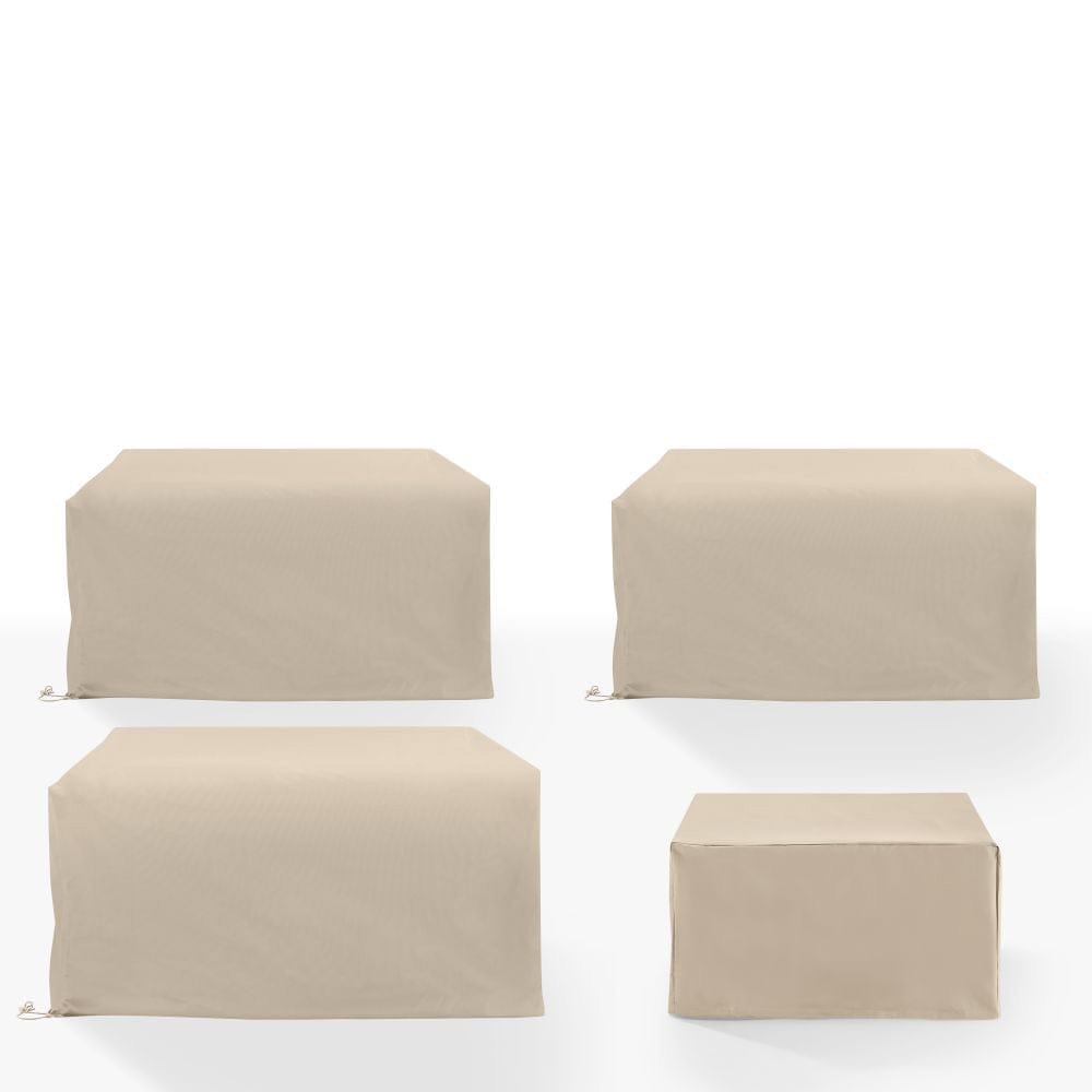 Crosley Furniture - 4Pc Outdoor Sectional Furniture Cover Set - 3 Loveseats & 1 Square Table/Ottoman - MO75046-TA view 2