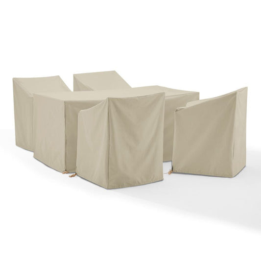 Crosley Furniture - 5Pc Outdoor Dining Furniture Cover Set - 4 Dining Arm Chairs & 1 Dining Table - MO75020-TA view 1