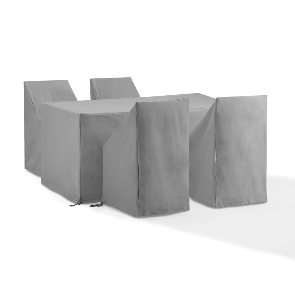Crosley Furniture - 5Pc Outdoor Dining Furniture Cover Set - 4 Dining Side Chairs & 1 Dining Table - MO75021-GY view 1