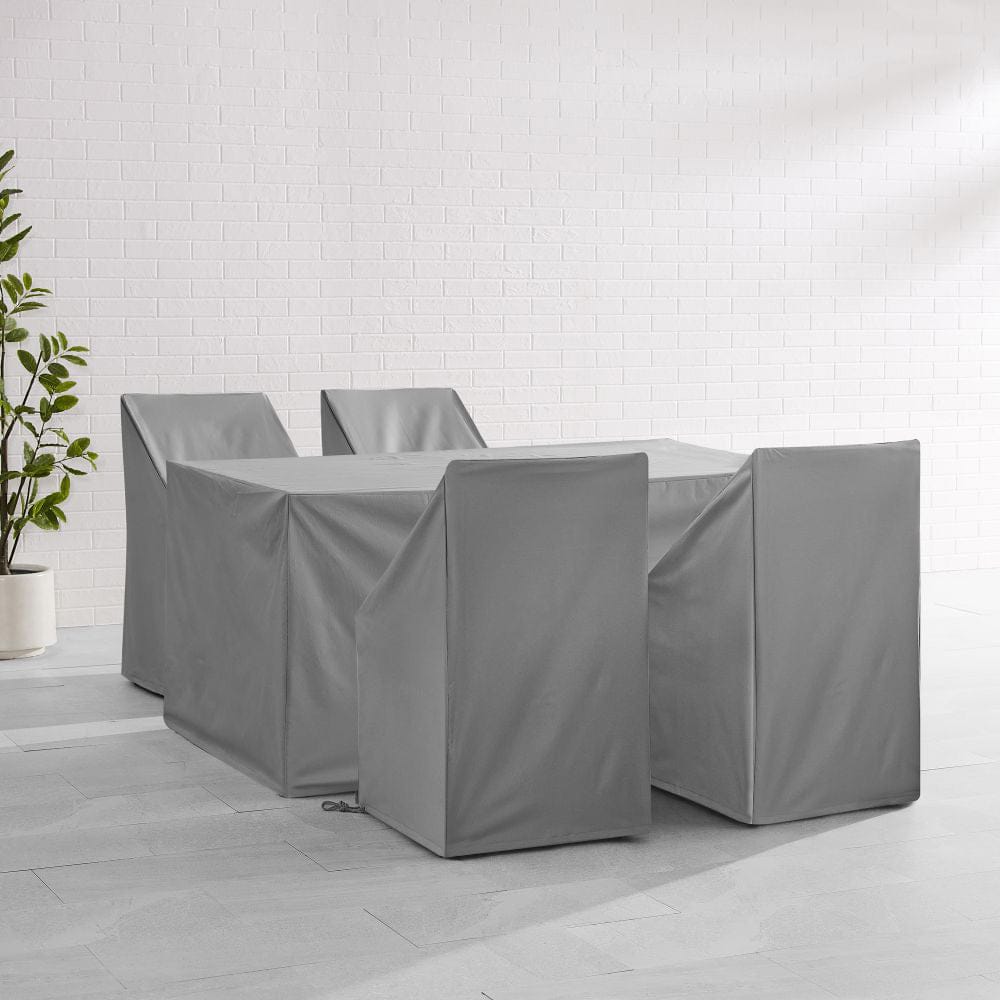 Crosley Furniture - 5Pc Outdoor Dining Furniture Cover Set - 4 Dining Side Chairs & 1 Dining Table - MO75021-GY view 6